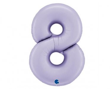 Satin Lilac Super Shape Balloon Number 8 (100cm)