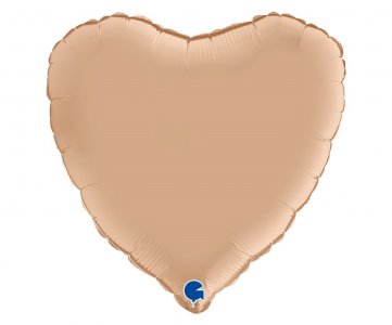 Satin Nude Heart Foil Balloon (45cm)