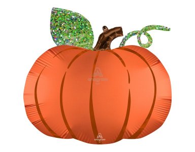 Satin Πορτοκαλί Κολοκύθα Super Shape Foil Μπαλόνι (63εκ)