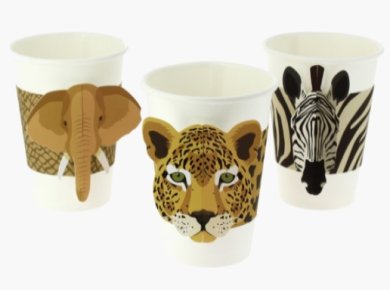 Eco Savanna Paper Cups (6pcs)