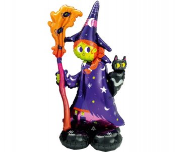 Scary Witch Standing Foil Balloon (139cm)