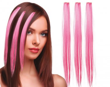Pink Hair Extensions (3pcs)