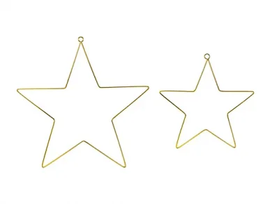 Star Metal Hanging Decoration (2pcs)