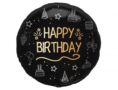 Shining Glam Happy Birthday Foil Balloon (45cm)