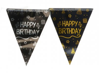 Shining Glam Happy Birthday Flag Bunting (400cm)