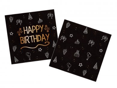 Shining Glam Happy Birthday Χαρτοπετσέτες (16τμχ)