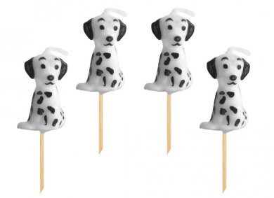 Dalmatian Dogs Cake Candles (4pcs)