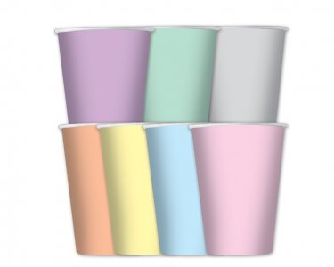 Soft Rainbow Ποτήρια Χάρτινα (8τμχ)