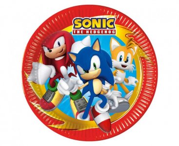 Sonic Μεγάλα Χάρτινα Πιάτα (8τμχ)