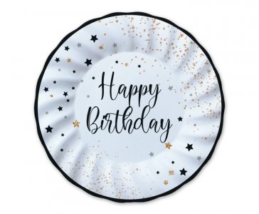 Stars Happy Birthday Μικρά Χάρτινα Πιάτα (8τμχ)