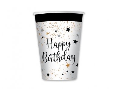 Stars Happy Birthday Ποτήρια Χάρτινα (8τμχ)