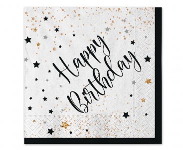 Stars Happy Birthday Χαρτοπετσέτες (20τμχ)