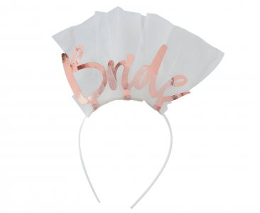 Bride Headband with Tulle