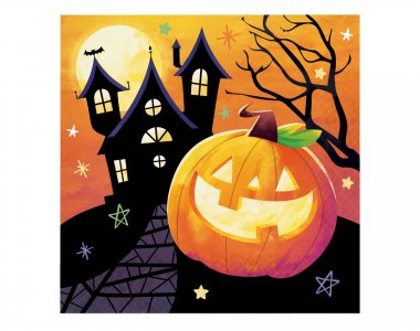 Haunted Pumpkins Luncheon Napkins (16pcs)