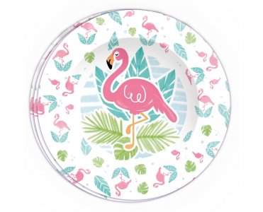 Summer Flamingo Large Paper Plates (8pcs)
