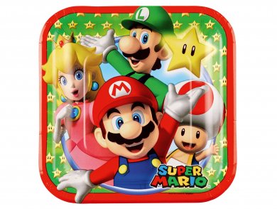 Super Mario Bros Μικρά Χάρτινα Πιάτα (8τμχ)