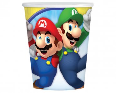 Super Mario Bros Ποτήρια Χάρτινα (8τμχ)