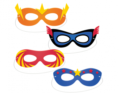 SuperHero Foam Masks (4pcs)