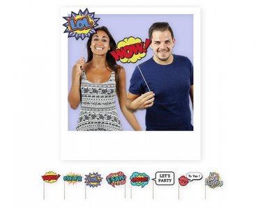 Super Heroes Photo Booth Props (8pcs)