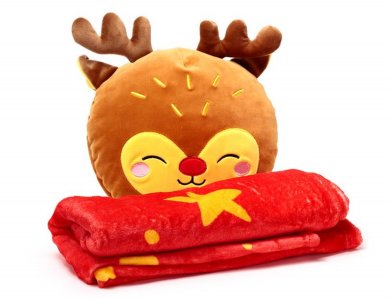 Reindeer 2 in 1 Pillow and Blanket