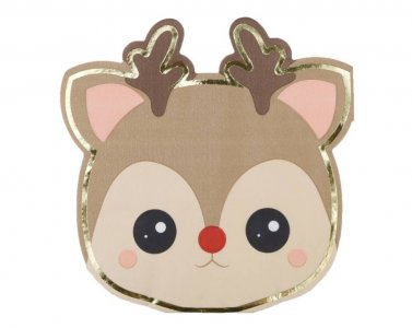 Little Reindeer Shaped Napkins (16pcs)