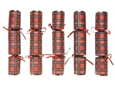Tartan Crackers for Christmas and New Years Eve (5pcs)