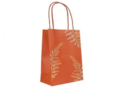 Terracotta with Gold Ferns Paper Bags (8pcs)