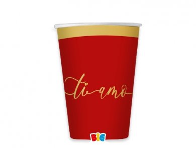 Ti Amo Red Paper Cups (6pcs)