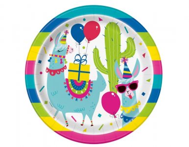 Crazy Llama Large Paper Plates (8pcs)