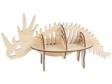 Triceratops Wooden Cupcake Stand