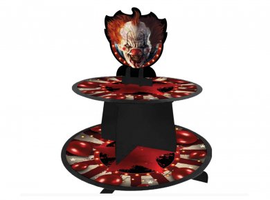 Scary Clown 2 Level Cupcake Stand
