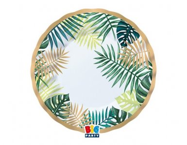 Tropical Leaves Small Paper Plates (8pcs)