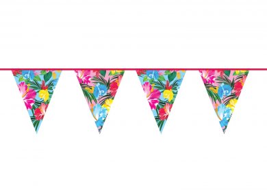 Tropical Flowers Flag Bunting (10m)