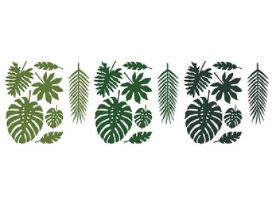 Tropical Leaves Paper Decoration (21pcs)