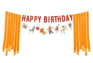 Τσίρκο Happy Birthday Διπλή Γιρλάντα (275εκ)