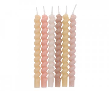 Twister Pastel Κεράκια για Τούρτα (12τμχ)