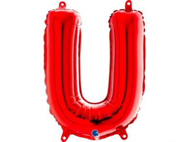 U Letter Balloon Red (35cm)