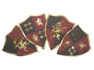 Vintage Knights Shield Placemats (4pcs)