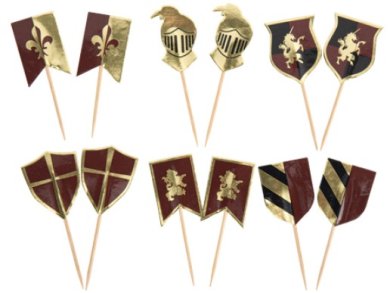 Vintage Knights Decorative Picks (12pcs)