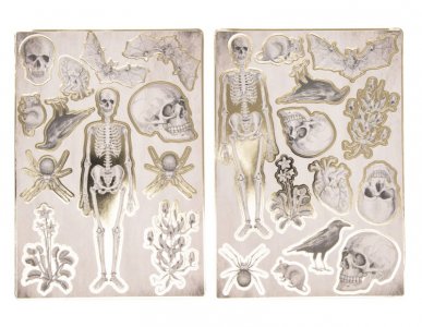 Vintage Skeleton Αυτοκόλλητα (25τμχ)