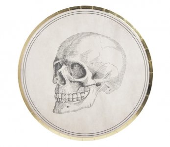 Vintage Skeleton Large Paper Plates (8pcs)