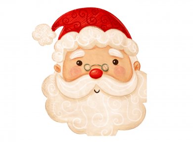 Vintage Santa Face Shaped Napkins (10pcs)