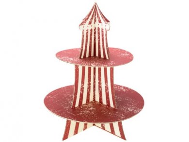 Vintage Circus 2Tier Cupcake Stand (37cm)