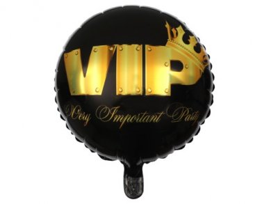 VIP Crowned Black foil balloon (35cm x 18cm)