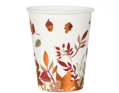 Walking in The Woods Paper Cups with Gold Foiled Details (10pcs)
