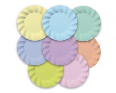 Wavy Soft Rainbow Small Paper Plates (8pcs)