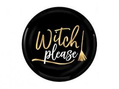 Witch Small Plastic Plates 4pcs