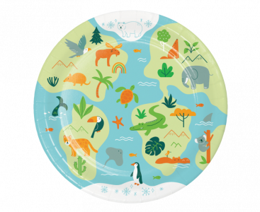 World Adventure Large Paper Plates (8pcs)