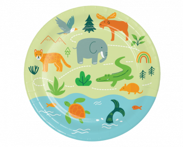 World Adventure Small Paper Plates (8pcs)