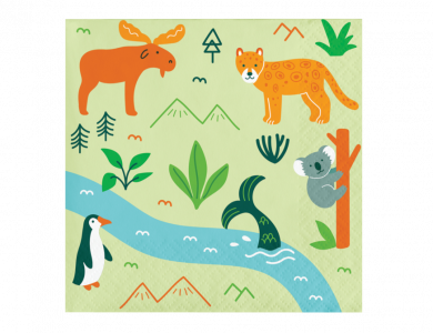 World Adventure Beverage Napkins (16pcs)